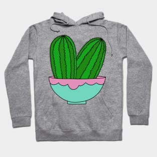 Cute Cactus Design #95: Super Green Ice-Cream Cacti Hoodie